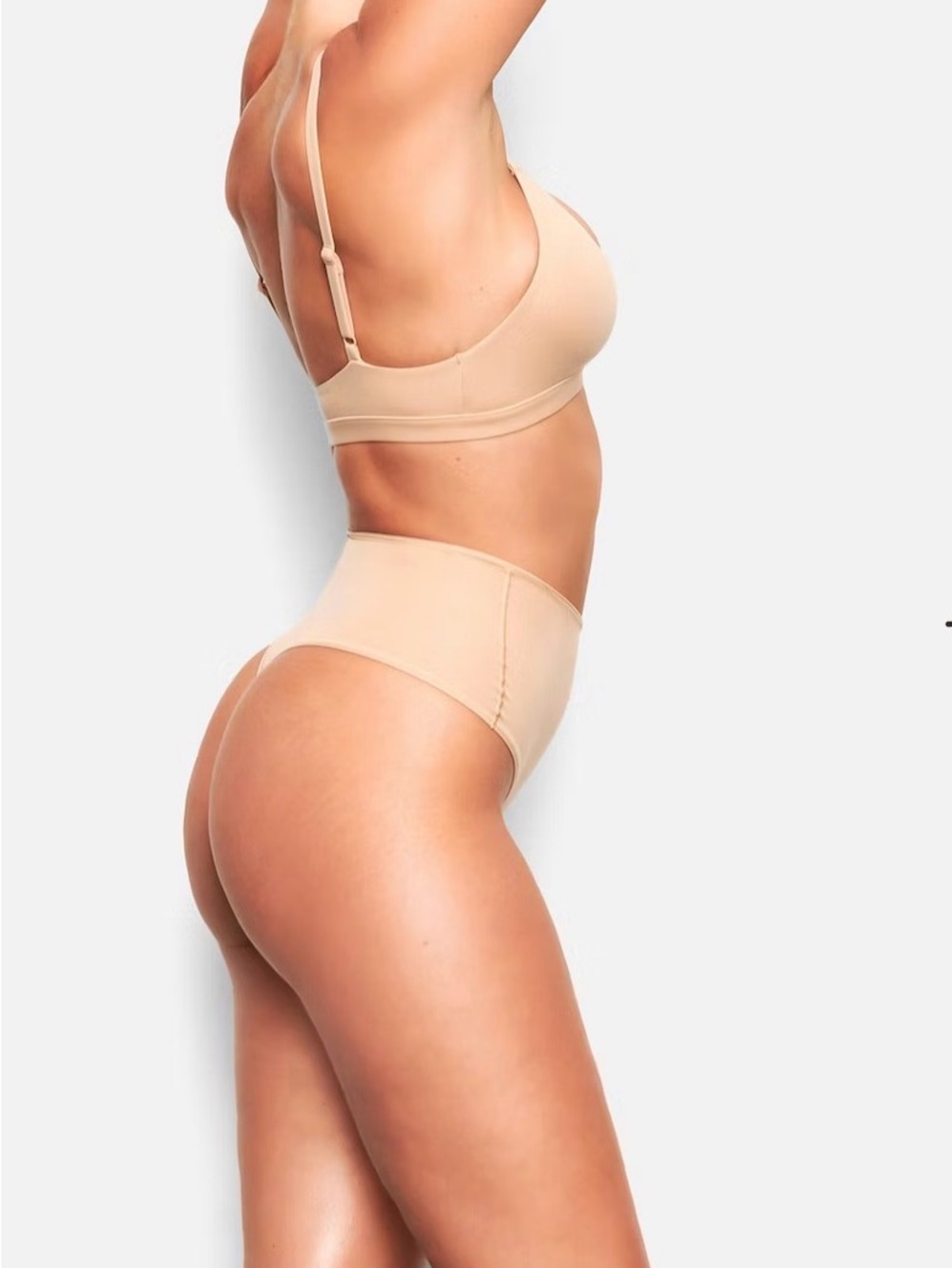 SKIMS Beige High-Waist Seamless Thong